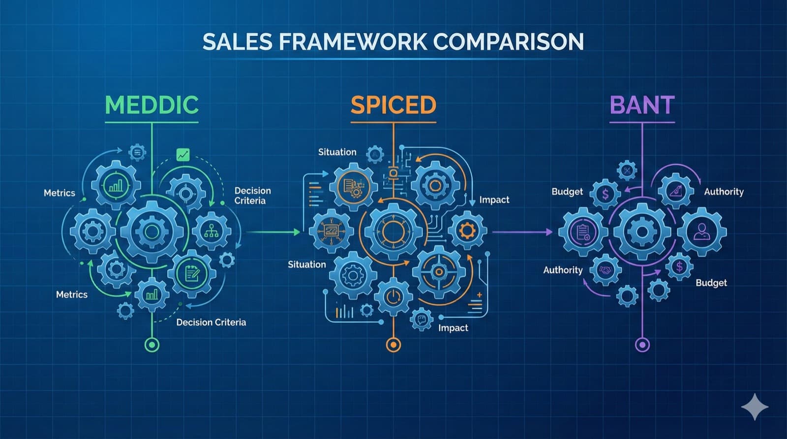 MEDDIC vs SPICED vs BANT: Which Sales Methodology Fits Your SaaS?